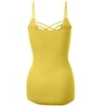 thumbnail image 3 of Women's Lattice Triple Criss-Cross Seamless Cami Long Ttank tops., 3 of 4