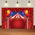 thumbnail image 1 of Cheapark Carnival Circus Photography Backdrop Red Tent Curtain Circus Stage Theme Photo Background, 1 of 5