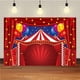 thumbnail image 1 of Fondo de Fotografía de Circo de Carnaval con Cortina de Carpa Roja y Escenario de Circo, 1 of 1