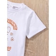 thumbnail image 5 of Bagilaanoe 2Pcs Toddler Baby Girl Easter Outfits Letters Print Short Sleeve T-shirt Tops + Rabbit Print Flared Trousers 6M 12M 18M 24M 3T 4T 5T Kids Long Pants Set, 5 of 9