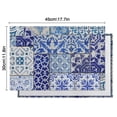 thumbnail image 6 of Blue Ethnic Floral Patchwork Pattern Summer Placemats Table Placemats Set Of 4-Linen Kitchen Washable Placemats Table Mats 11.8"x17.7" Non-Slip Heat Resistant, 6 of 6