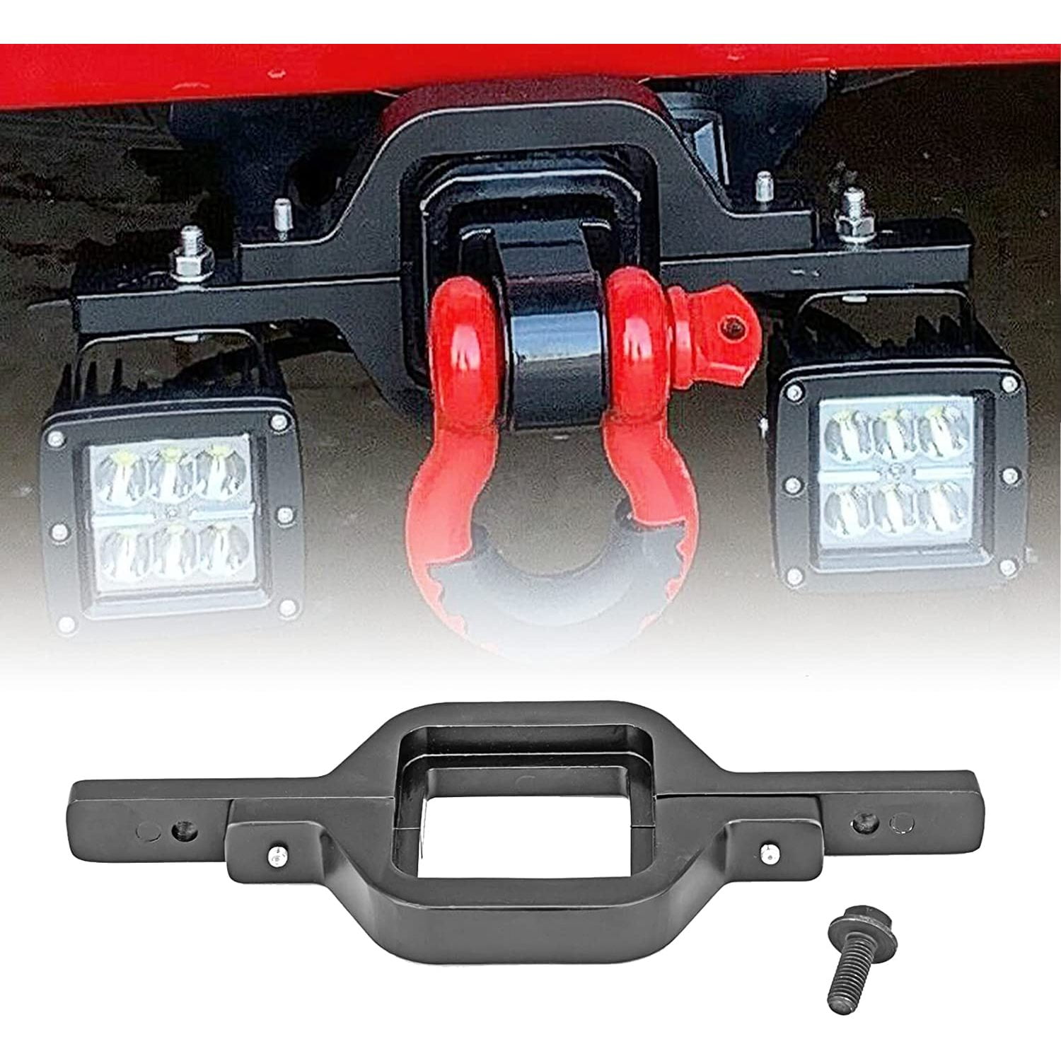 Tow Hitch Receiver Light Bar Mount Bracket Compatible with Dual LED