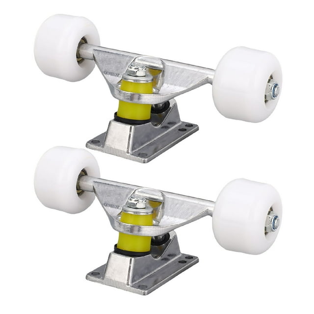 Ensemble de Camions de Planche à Roulettes 5 Pouces Absorption des Chocs Longboard Camion avec 4 Roues Alliage d'Aluminium pour Remplacement Farces de Rue et Croisière