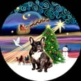 thumbnail image 2 of CafePress - Xmas Magic &Amp; French Bulldog (Br) Ornament (Rou -  Round Wood Ornament 4", 2 of 2