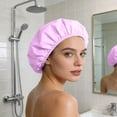 thumbnail image 4 of BotaniNest Bonnet de Douche Réutilisable pour et Protecteur de Cheveux de Bain à Bande Élastique Douce, 4 of 4