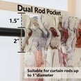 thumbnail image 3 of OVZME Blaise Crushed Semi Sheer Curtains 72 Inches Length 2 Panels, Floral Printed Rod Pocket Light Filtering Farmhouse Cortinas Para Habitacion, 2 Pieces Each 42"W x 72"L, 3 of 7