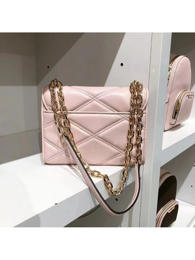 Michael Kors 35S2GNRL2U Serena Medium Flap Shoulder Bag In Powder