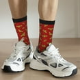 thumbnail image 5 of Goofa Hohey Bee Golden Printed Men's Crew Socks, Soft Durable Breathable Moisture-Wicking with Odor Control Cotton socks, 5 of 9
