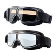 thumbnail image 1 of Juego de 2 gafas de moto LJDJ Vintage, antivaho, piel de piloto, 1 of 6