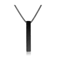 thumbnail image 1 of Collar Hombre Barra Rectangular Negra, 1 of 4