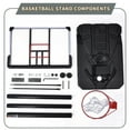 thumbnail image 6 of Portable Basketball Hoop & Goals, Basketball System 6.6-10ft Height Adjustment and Wheels, 43.5" Backboard, Basketball Stand for Both Youth and Adults Indoor Outdoor(Black), 6 of 7