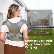 Momcozy Baby Wrap Carrier, Easy to Wear Infant Carrier, Lightweight Adjustable Hands Free Baby Carrier for Newborn to Toddler 8-35 lbs