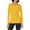 Yellow, variant on JDEFEG Women's Classic Fit Long Sleeve Tops Crew Neck Solid Color Relaxed Fit Base T Shirt Loose Fit Casual Crewneck T-Shirt Pink Size Xl