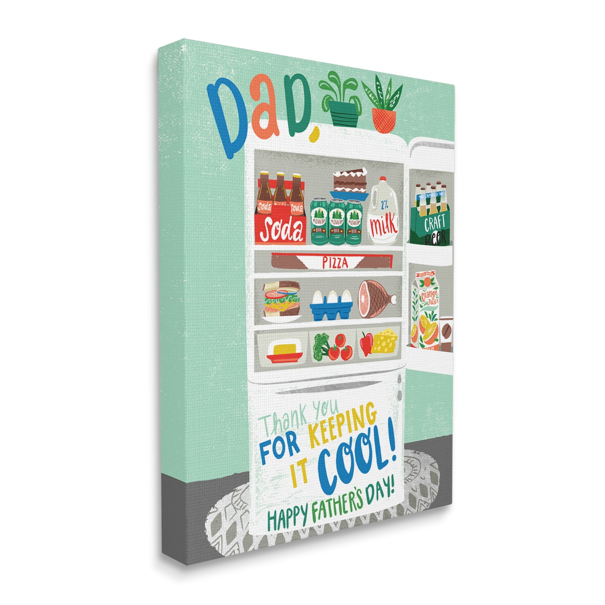 Stupell Industries Keeping It Cool Father's Day Holiday Painting Gallery Wrapped Canvas Print Wall Art