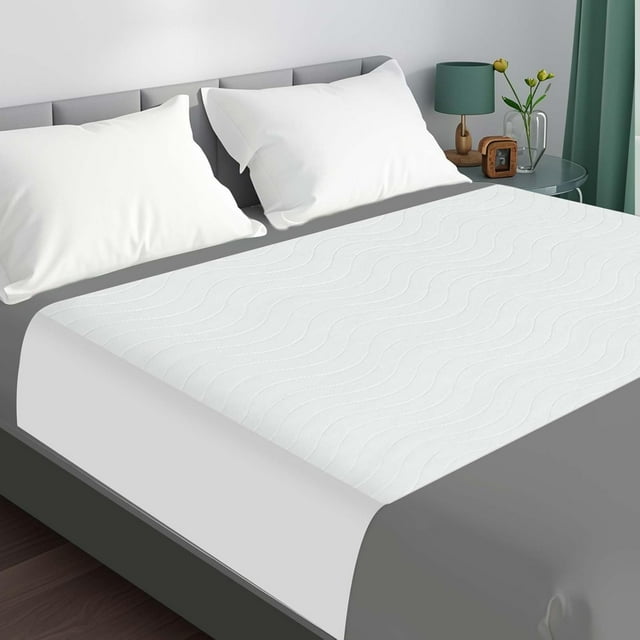 Siabc - Alèses pour Incontinence Lavables et Imperméables pour Adultes et Enfants, Protège-Matelas Réutilisable Alèses Rentrables à Séchage Rapide, Convient au Lit Très Grand, 36 Pouces x 76 Pouces, Blanc