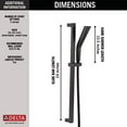 thumbnail image 3 of Delta Faucet Pivotal 3-Spray Handheld Shower Head with Shower Slide Bar, Matte Black Shower Head with Handheld, H2Okinetic Technology, Matte Black 51799-BL, 3 of 5