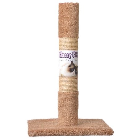 North American Pet Sisal Decorator Cat Post Scratching Post Tan 26 in - PDS-034202490130