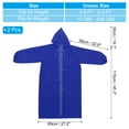 thumbnail image 2 of Unique Bargains Ponchos de Pluie pour Adultes, 2 Pack Imperméable Réutilisable en EVA pour Randonnée en Plein Air, Bleu Foncé, 2 of 7