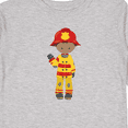 thumbnail image 4 of Inktastic African American Boy, Fireman, Firefighter Boys Long Sleeve Toddler T-Shirt, 4 of 5