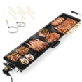 thumbnail image 1 of Gymax 35'' Large Electric Griddle w/ Adjustable Temperature Thermostats and Drip Tray, 1 of 10