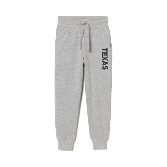 Daxton Adult Unisex Basic Jogger Sweatpants USA Cities States Side Letters - Texas, S