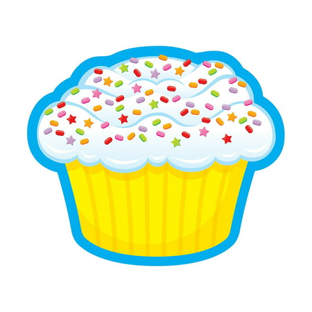 Trend Enterprises Confetti Cupcake Classic Accents Classroom Decoration (36 Piece), Plenty of room on front for student names, jobs, data, or news..., By Trend Enterprises