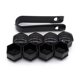 thumbnail image 1 of Muyoka 20 piezas tapas de tuercas de rueda 17mm cubiertas de tuercas de rueda universales cubiertas de tuercas de neumáticos con juego de herramientas de extracción para vehículo de coche (negro/plata Muyoka Hogar, 1 of 7