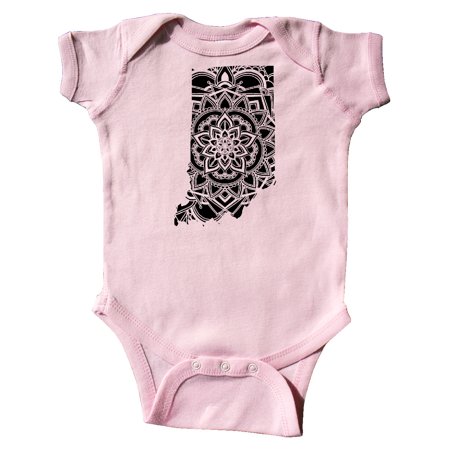 

Inktastic Indiana Silhouette Mandala Gift Baby Boy or Baby Girl Bodysuit