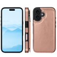 thumbnail image 2 of Funda para iPhone 17 Wefor de cuero PU con cartera, color oro rosa, 2 of 9
