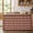 Mahogany, Oatmeal, variant on Black Striped Sink Skirt for Bathroom, Self-Adhesive Under Sink Curtain, Farmhouse Country Minimalist Brown Stripes Hide Pipes & Storage Fabric Cabinet Skirt Cover for Kitchen Laundry 32"x55"