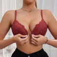 thumbnail image 2 of European Style Push Up Bra Front Closure Lace Underwire Full Coverage Lightly Padded Lift Support Comfortable Adjustable Demi Bras for Women, 2 of 2