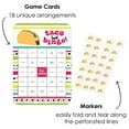 thumbnail image 2 of Big Dot of Happiness Taco 'Bout Fun - Bingo Cards and Markers - Fiesta Bingo Game - Set of 18, 2 of 5