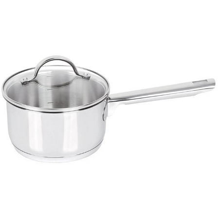 Josef Strauss Tango 1.25 Quart Saucepan | Tempered Glass Lid, Mirror Finish, Works with Induction Cooktops, Oven and Dishwasher Safe, 18/10 Stainless Steel