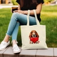 thumbnail image 3 of Happy Valentine's Day Basset Hound Brings Love Heart Canvas Tote Bag Bassets Dog Breed Lovers Gifts Idea Reusable Shopping Grocery Bag - 02028, 3 of 5