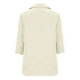 thumbnail image 6 of Yigetop Blazers for Women Business Casual, Ladies' Button Down Solid Color Cardigan Small Suit with Pockets and Three Quarter Sleeves 3/4 Sleeve Blazer for Women Beige 2XL, 6 of 6