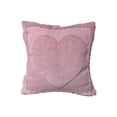 thumbnail image 2 of Funda De Almohada De Fibra De Poliéster Funda de cojín rosa de imitación de forro polar con relieve de corazón para sofá,sillón,decoración del hogar,San Valentín o aniversario (1 pieza) Rkxzt, 2 of 7