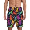 thumbnail image 1 of Fotbe Colorful Cats Pantalones Cortos de Pijama para Hombre, Ropa de Dormir, Pantalones de Pijama Cortos para Hombre-X-Large, 1 of 6