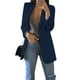 thumbnail image 2 of Chaqueta de punto para mujer, trajes informales, chaqueta de trabajo con solapa ligera, ropa suelta abierta Grace, prendas de vestir para la , vacaciones Azul oscuro 3XL Yuyangstore Traje de rebeca de mujer, 2 of 6