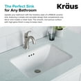 thumbnail image 6 of KRAUS Elavo 21-inch Rectangular Undermount White Porcelain Ceramic Bathroom Sink with Overflow, 6 of 9