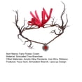 thumbnail image 7 of comerut Fairy Flower Crown Headband Adjustable Size Woodland Floral Circlet Women Girls Cosplay Halloween Wedding Photo Props, 7 of 7
