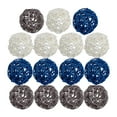 thumbnail image 2 of Decoración de ratán Accesorios naturales Adornos de ducha Esferas decorativas de mimbre Azul Gris Blanco 15, 2 of 5