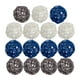 thumbnail image 2 of Centros de mesa de decoración de bolas de mimbre para ducha Qingbei, para decorar fiestas navideñas Azul Gris Blanco 15, 2 of 5