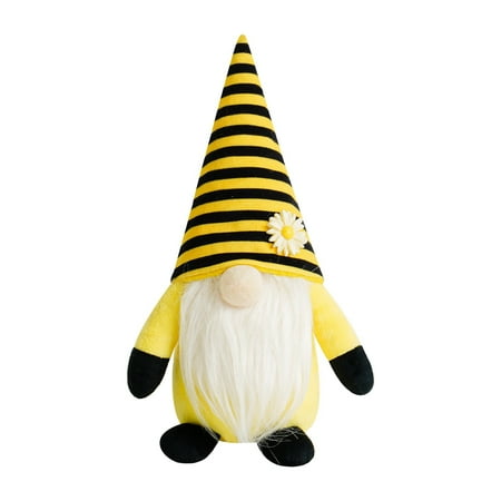 

HIBRO Bee Festival Doll Looks Good Looking Sunflower Bee Goblin Autumn Fashion Toy Pendant Solar Light Hand Statue