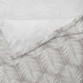 thumbnail image 4 of Ambesonne Palm Leaf Fleece Throw Blanket Warm Taupe Leaves Exotic 70"x90" Warm Taupe White, 4 of 5