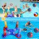 thumbnail image 3 of Juego Piscina Inflable Lanzamiento Flotante Anillo Natación Guego Con 4 Anillos Inflables para Multijugador, 3 of 9