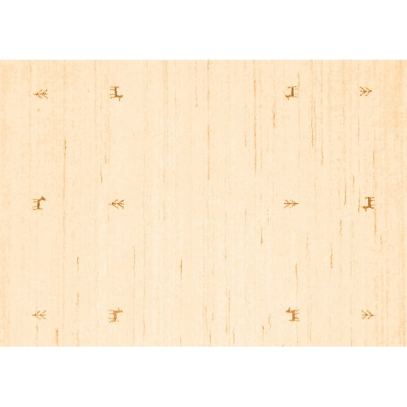 Ahgly Company Indoor Rectangle Solid Orange Modern Area Rugs, 6' x 9'