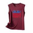 thumbnail image 4 of EINCcm Women American Flag Print Tank Tops USA Stars Stripes Patriotic T Shirt Summer Loose Vest Tees, 4 of 4