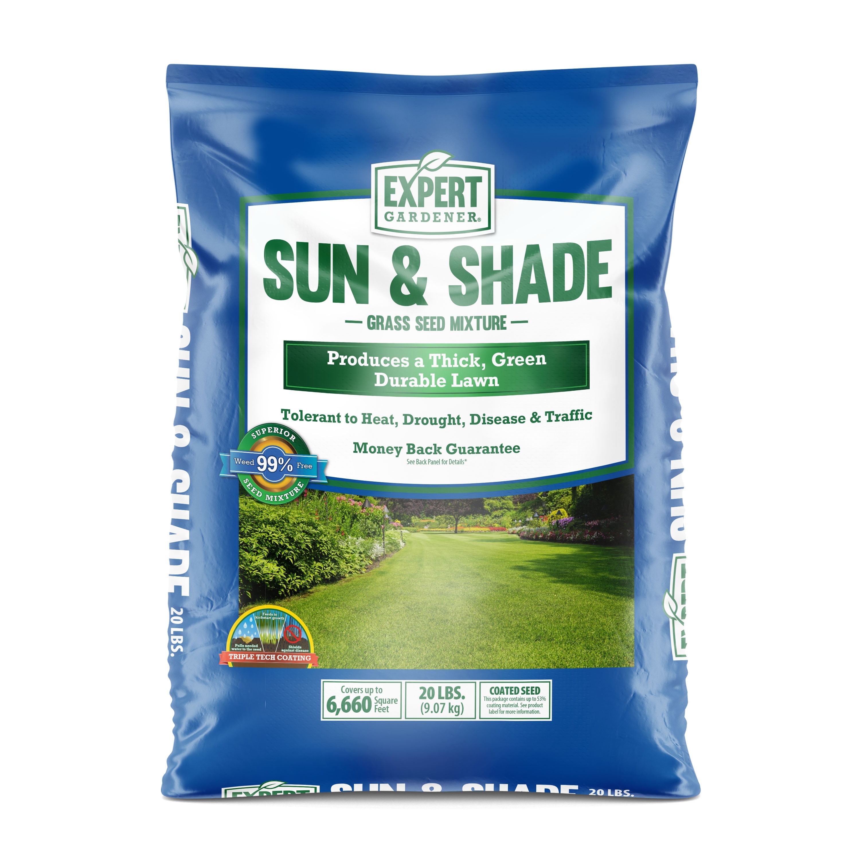 Expert Gardener Sun & Shade Grass Seed Southern Mix; 20 Pounds BrickSeek
