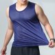 thumbnail image 4 of Camiseta de tirantes de cuello redondo para hombre, color liso, elástica, ajustada, sin marcas, de poliéster., 4 of 5