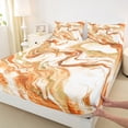thumbnail image 3 of Castle Fairy Abstract Marble 3Pcs Twin Sheet Sets for Boys Girls Children,Gradient Marbling Watercolor Twin Fitted Sheet,Gold Metallic Breathable Flat Sheet,Luxury Bedroom Decor, 3 of 7